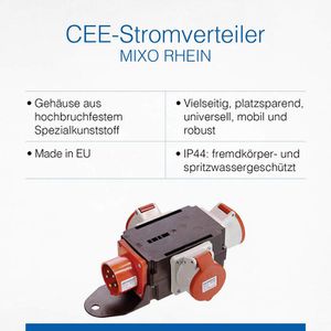 Produktbild für CEE-Stromverteiler as-Schwabe Mixo Rhein, mobil, für außen