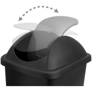 Produktbild für Mülleimer Böttcher-AG schwarz/silber