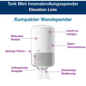 Produktbild für Putztuchrollenhalter Tork Elevation Mini 558000 M1