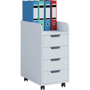Rollcontainer VCM Konal Mini 913235, aus Holz, weiß