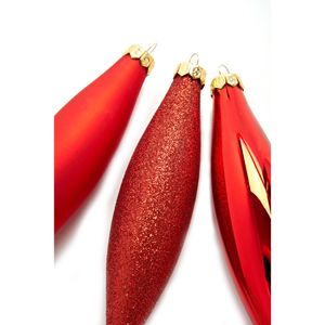 Produktbild für Weihnachtsbaumschmuck Heitmann-Deco 1008649 Oliven, rot, 15 cm