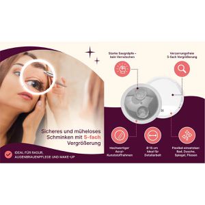 Produktbild für Kosmetikspiegel Fantasia 1355, Ø 15cm