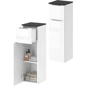 Produktbild für Badschrank Vicco Otis, weiß hochglanz