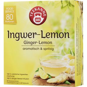 Teekanne Tee Ingwer-Lemon, 80 Teebeutel, 120g