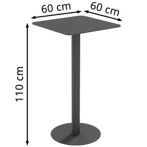Produktbild für Stehtisch Paperflow Cross TRCROS6060H.01, schwarz