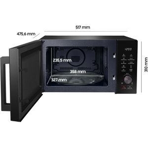 Produktbild für Mikrowelle Samsung MC28A5137CK/E1, Heißluft &amp; 1500 Watt Grill