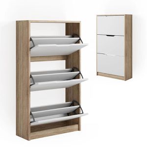 Produktbild für Schuhschrank Vicco Luca, sonoma eiche / weiß