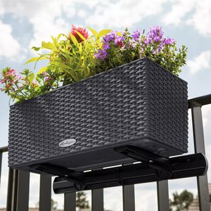 Produktbild für Blumenkastenhalterung Lechuza 19016, schwarz