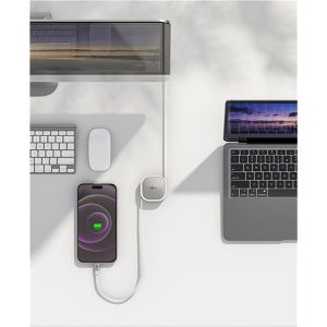 Produktbild für Ladekabel Goobay 77424 Aufrollkabel, weiß, 1m