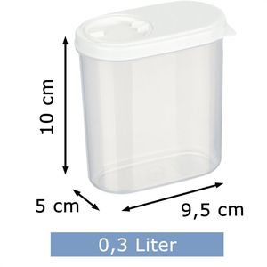 Produktbild für Schüttdose Kigima weiß, aus Kunststoff, Set