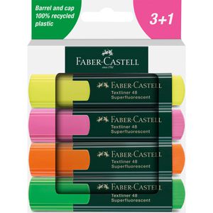 Produktbild für Textmarker Faber-Castell Textliner 48, 4 Stück