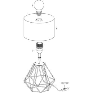 Produktbild für Tischlampe Eglo Carlton 2, mit E14-Fassung
