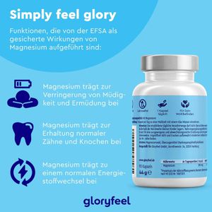 Produktbild für Magnesium gloryfeel Oxid, 90 Kapseln