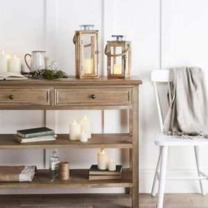 Produktbild für Laterne lights4fun Salcombe, braun, indoor