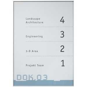 Türschild SignSystems NA5012, New Age, silber