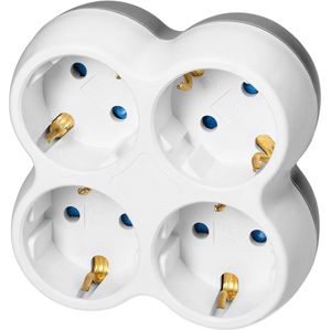 Steckdosenadapter Orno AE-13240(GS), weiß-grau