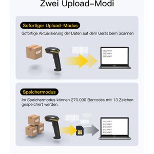 Produktbild für Barcode-Scanner Inateck BCST-35_black, kabellos