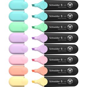 Textmarker Schneider Job Pastell, 8 Stück