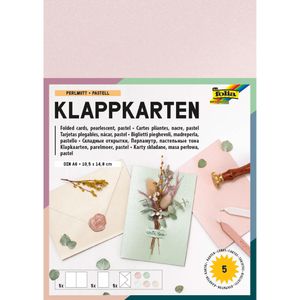 Faltkarten Folia Perlmutt Pastell 250g/m² sortiert