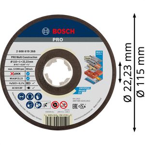 Produktbild für Trennscheibe Bosch PRO Multi Construction, X-Lock