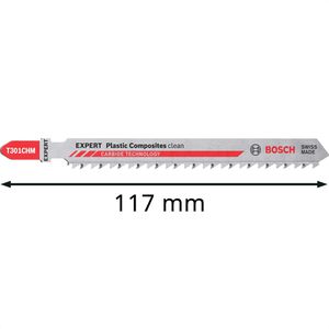 Produktbild für Stichsägeblätter Bosch Expert Plastic Composites Clean T301CHM