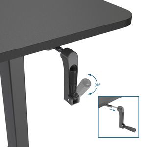 Produktbild für Schreibtisch hJh-OFFICE Stand CR, schwarz / schwarz