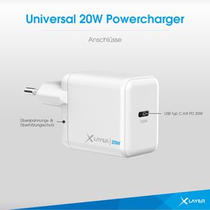 Produktbild für USB-Ladegerät XLayer 219054, 20 Watt