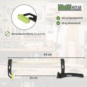Produktbild für Einhandzwinge Trutzholm 73922, Set