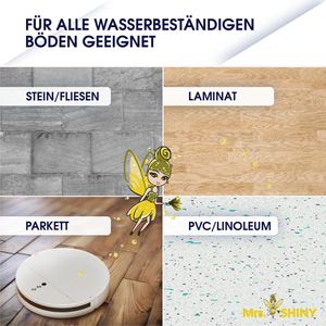 Produktbild für Unterhaltsreiniger Mrs.SHINY Wischroboterreiniger, Zitrus
