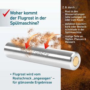 Produktbild für Spülmaschinenreiniger Rokittas Rostschreck, Flugrostmagnet