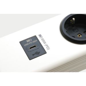 Produktbild für Steckdosenleiste Ehmann Multilader Aluminium, 1,5m