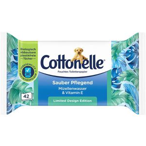 Produktbild für Toilettenpapier Cottonelle Sauber Pflegend, feucht