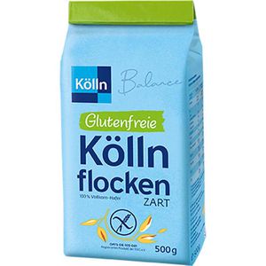 Kölln Haferflocken zarte Köllnflocken, Glutenfrei, aus 100% Vollkorn-Hafer, 500g