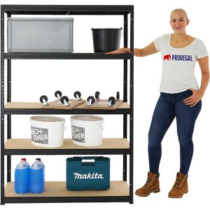 Produktbild für Schwerlastregal PROREGAL Big Elephant S, 5 Holzböden