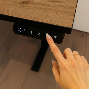 Produktbild für Schreibtisch Möbelpartner Serie 2000, eiche / schwarz