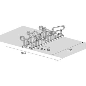 Produktbild für Fahrradständer WSM 2160, Bodenmontage / freistehend