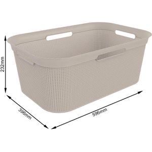 Produktbild für Wäschekorb Rotho Brisen, cappuccino, mit 4 Griffen