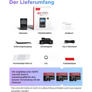 Produktbild für Dashcam VIOFO A229 Pro 1CH, Auto
