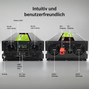 Produktbild für Spannungswandler Green-Cell INVGC24P3000LCD