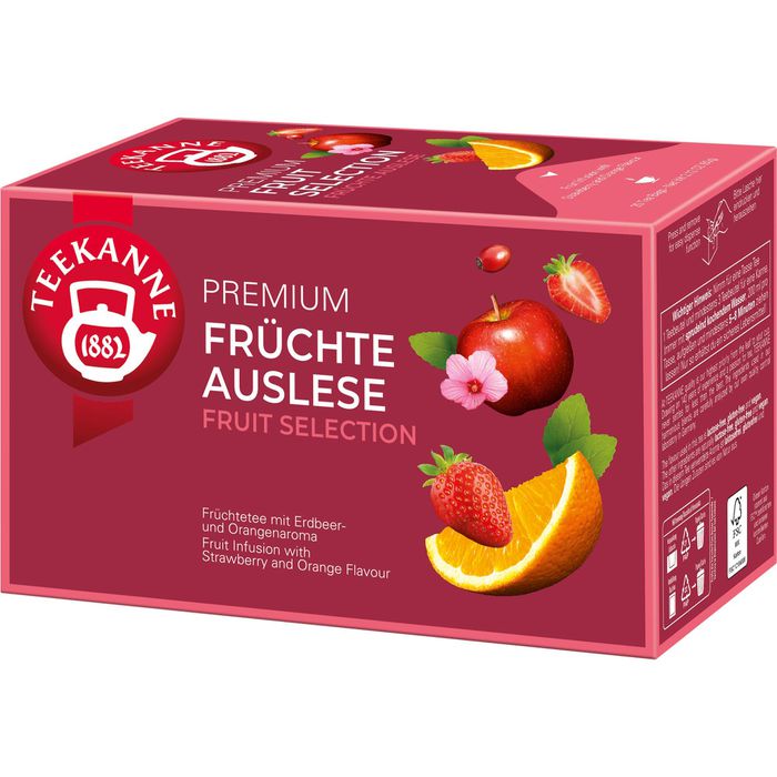 Teekanne Tee Premium Fruit Selection, Früchtetee, 60 g, 20 Beutel – Böttcher AG