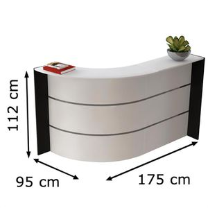 Produktbild für Empfangstheke Kerkmann Bari 3574, weiß / anthrazit
