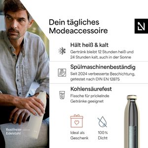 Produktbild für Trinkflasche LARS-NYSØM Ren Almond Beige