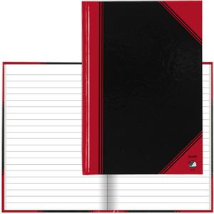 Notizbuch Bantex 100302813 Chinakladde, schwarz / rot, A5