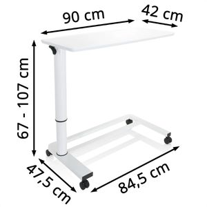 Produktbild für Beistelltisch hJh-OFFICE Stand II 830054, weiß, Holz / Metall