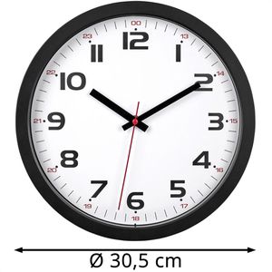 Produktbild für Wanduhr TFA 60.3050.01, Kunststoff, analog, Quarzuhr