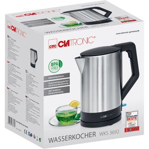 Produktbild für Wasserkocher Clatronic WKS 3692, silber-schwarz