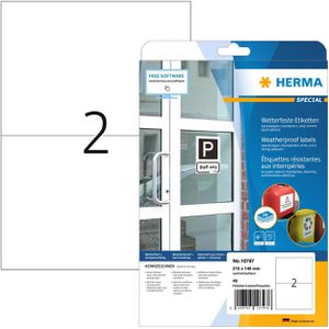 Folienetiketten Herma 10797, weiß, stark klebend