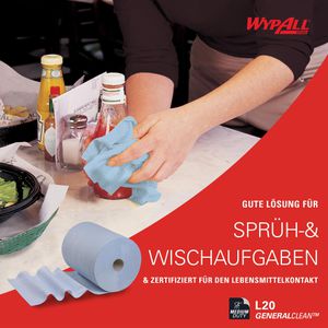 Produktbild für Putztuchrolle Wypall L20, 7301, Airflex-Technologie, blau