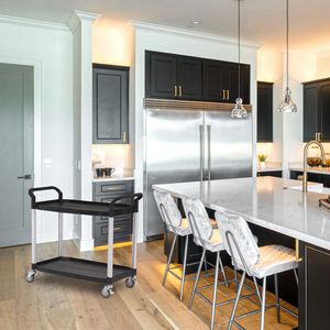 Produktbild für Servierwagen Böttcher-AG schwarz, Aluminium / Kunststoff