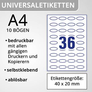 Produktbild für Universaletiketten Zweckform 5086, weiß